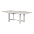 Pemberly Row Extendable Farmhouse Dining Table 60-84 Inch in Rustic White Oak