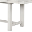 Pemberly Row Extendable Farmhouse Dining Table 60-84 Inch in Rustic White Oak