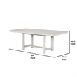 Pemberly Row Extendable Farmhouse Dining Table 60-84 Inch in Rustic White Oak