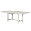 Pemberly Row Extendable Farmhouse Dining Table 60-84 Inch in Rustic White Oak