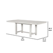 Pemberly Row Extendable Farmhouse Dining Table 60-84 Inch in Rustic White Oak