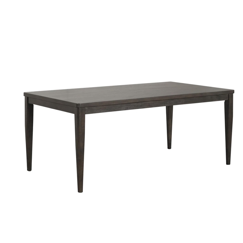 Pemberly Row 72 Inch Mid-Century Dining Table in Dark Walnut Brown