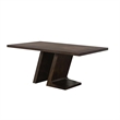 Pemberly Row 72 Inch Dining Table with Angled Pedestal Legs in Espresso Brown