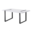 Pemberly Row 66 Inch Dining Table with High Gloss Top in White and Black