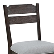 Pemberly Row Set of 2 Dining Chairs with Curved Back in Dove Gray and Oak