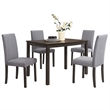 Pemberly Row 43 Inch Rectangular Dining Table in Gray Brown Wood