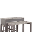 Pemberly Row 3 Piece Counter Height Set with Faux Marble Top in White and Gray
