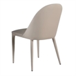 Pemberly Row Set of 2 Modern Dining Chairs in Brown Faux Leather