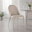 Pemberly Row Set of 2 Modern Dining Chairs in Brown Faux Leather