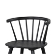 Pemberly Row Set of 2 Spindle Back Dining Chairs in Black Wood