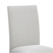 Pemberly Row Set of 2 Dining Chairs in Black Wood with Dove Gray Fabric
