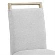 Pemberly Row Set of 2 Dining Chairs in Gray Fabric with Driftwood Brown Legs