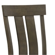 Pemberly Row Set of 2 Farmhouse Dining Chairs with Slatted Back in Brown