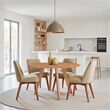 Pemberly Row 47 Inch Round Dining Table in Natural Brown Mango Wood