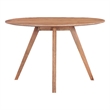Pemberly Row 47 Inch Round Dining Table in Natural Brown Mango Wood