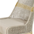 Pemberly Row Set of 2 Handcrafted Dining Chairs in Mango Wood with Rope Weaving