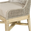 Pemberly Row Set of 2 Handcrafted Dining Chairs in Mango Wood with Rope Weaving
