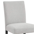 Pemberly Row Set of 2 Counter Height Chairs in Black Wood with Dove Gray Fabric
