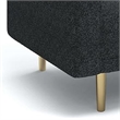 Pemberly Row Accent Sofa Chair in Black Boucle with Gold Legs