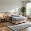 Pemberly Row Full Size Bed with Reeded Headboard in Whitewash