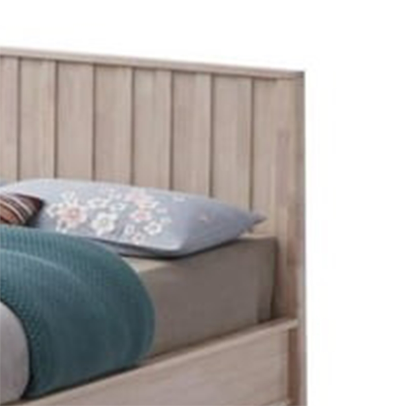 Pemberly Row Full Size Bed with Reeded Headboard in Whitewash
