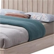 Pemberly Row Twin Size Bed with Reeded Headboard in Whitewash