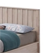 Pemberly Row Twin Size Bed with Reeded Headboard in Whitewash