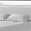 Pemberly Row Full Size Bed with LED Bookcase Headboard in Champagne Silver