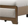 Pemberly Row Queen Bed with Channel Tufted Headboard in Light Gray