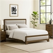 Pemberly Row Queen Bed with Channel Tufted Headboard in Light Gray