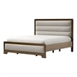 Pemberly Row Queen Bed with Channel Tufted Headboard in Light Gray