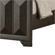 Pemberly Row King Bed with Vertical Faceted Headboard in Espresso Brown