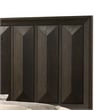 Pemberly Row King Bed with Vertical Faceted Headboard in Espresso Brown