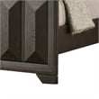 Pemberly Row Queen Bed with Vertical Faceted Headboard in Espresso Brown