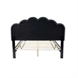 Pemberly Row Full Bed with Fan Shaped Headboard in Charcoal Gray