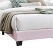 Pemberly Row Contemporary Full Bed with Fan Shaped Headboard in Pink