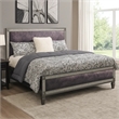 Pemberly Row Full Bed with Crystal Acrylic Trim in Gray Fabric