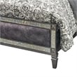 Pemberly Row Queen Bed with Crystal Acrylic Trim in Gray Fabric