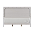 Pemberly Row Contemporary Queen Bed with Panel Design in White Oak Wood