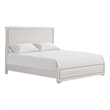 Pemberly Row Contemporary Queen Bed with Panel Design in White Oak Wood
