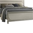 Pemberly Row Queen Bed with LED Upholstered Headboard in Silver