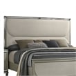 Pemberly Row Queen Bed with LED Upholstered Headboard in Silver