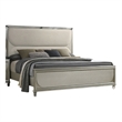 Pemberly Row Queen Bed with LED Upholstered Headboard in Silver