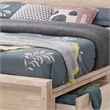 Pemberly Row Twin Size Bed with Bookcase Headboard and Drawers in Whitewash