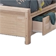 Pemberly Row Twin Size Bed with Bookcase Headboard and Drawers in Whitewash