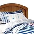 Pemberly Row Twin Captain Bed with Trundle in White and Oak Brown