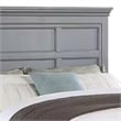 Pemberly Row Full Bed with Crown Molding and Storage Drawers in Gray