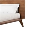 Pemberly Row King Size Bed with Curved Panel Headboard in Walnut Brown