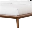 Pemberly Row Full Size Bed with Curved Panel Headboard in Walnut Brown