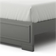Pemberly Row Queen Size Bed with LED Panel Headboard in Metallic Gray